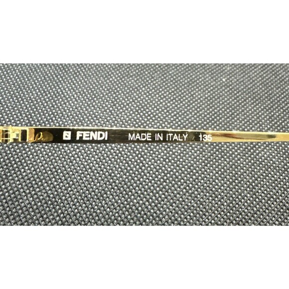 Vintage FENDI 80's Designer Gold Monogram Eyeglass Frame Mod FV 173 DEMO LENSES - Picture 4 of 15